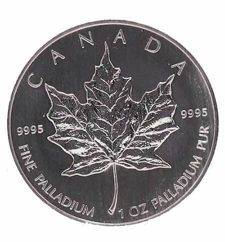 Maple Leaf Palladium Coin -  Buy Gold in Ontario - 1 Oz Palladium Royal Canadian Mint Maple Leaf Coin  Canada